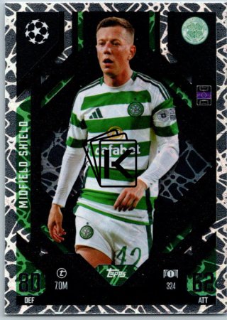 Fotbalová kartička 2024-25 Topps Match Attax EXTRA UEFA Club Competitions Midfield Shield 324 Callum McGregor (Celtic FC)