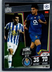 fotbalová kartička 2020-21 Topps Match Attax 101 Champions League Home & Away Kit 192 Luis Diaz FC Porto