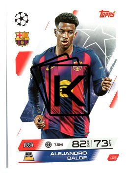 fotbalová kartička 2025-26 Topps Match Attax UCC 105 Alejandro Balde (FC Barcelona)