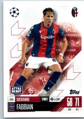 fotbalová kartička 2024-25 Topps Match Attax UEFA Club Competitions 339 Giovanni Fabbian (Bologna FC 1909)  -  Attax Debut