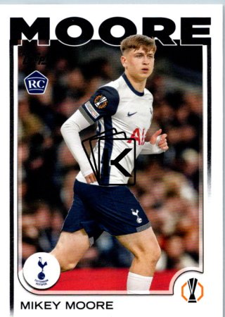 fotbalová kartička 2024-25 Topps UEFA Club Competitions Flagship 199 Mikey Moore RC Tottenham Hotspur