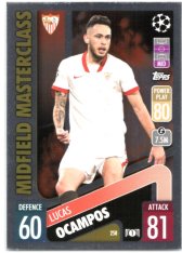 fotbalová kartička 2021-22 Topps Match Attax UEFA Champions Midfield Masterclass 258 Lucas Ocampos Sevilla