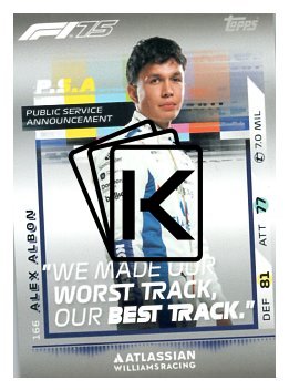 2025 Topps Turbo Attax F1 Williams Racing PSA  166 Alex Albon
