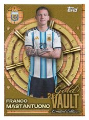 fotbalová kartička 2026 Topps Gold Vault Limited Edition GV-3 Franco Mastantuono (Argentina)