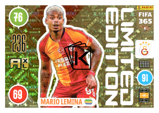 Panini Adrenalyn XL FIFA 365 2021 Limited Edition Mario Lemina Galatasaray