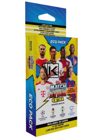 2023-24 Topps Match Attax EXTRA UEFA Club Competition Eco pack (3 balíčky + 1 Extreme limitovaná karta)