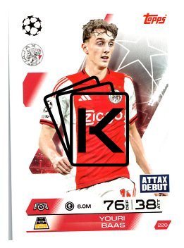 fotbalová kartička 2025-26 Topps Match Attax UCC 220 Youri Baas (AFC Ajax)
