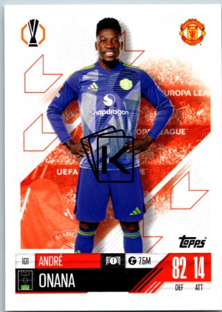 fotbalová kartička 2024-25 Topps Match Attax UEFA Club Competitions  101 André Onana (Manchester United)