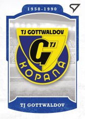 fotbalová kartička 2023 Sportzoo Dekády Vývoj klubového loga L-004 TJ GOTTWALDOV ( Zlín)