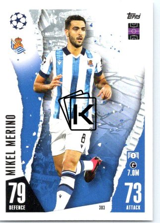 Fotbalová kartička 2023-24 Topps Match Attax UEFA Club Competitions 303 Mikel Merinoi Real Sociedad de Fútbol