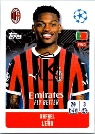 2024-25 Topps Champions League 37 Rafael Leão (AC Milan)
