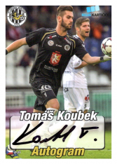 podepsaná fotbalová kartička 2014 MK FC Hradec Králové A1 Tomáš Koubek RC