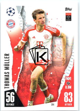Fotbalová kartička 2023-24 Topps Match Attax UEFA Club Competitions 204 Thomas Müller FC Bayern München