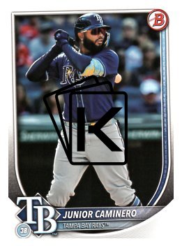 Baseballová karta 2025 Bowman 13 Junior Caminero, Tampa Bay Rays
