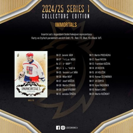 2024 25 Legendary Cards Český Hokej - Series 1 Collectors Edition Box