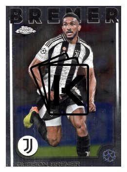 fotbalová kartička 2024-25 Topps Chrome UCC 107 Gleison Bremer, Juventus