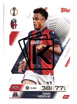 fotbalová kartička 2025-26 Topps Match Attax UCC 277 Dan Ndoye (Bologna FC 1909)