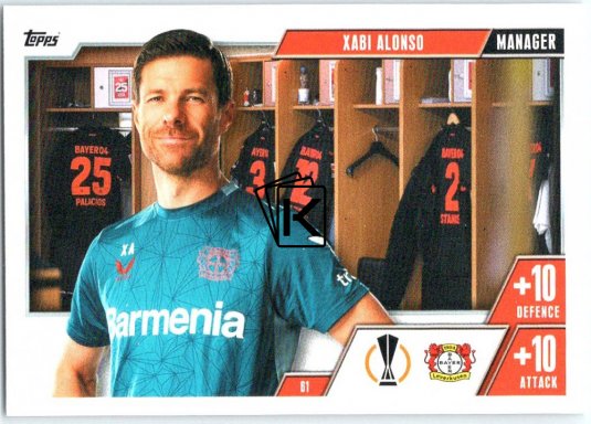 2023-24 Topps Match Attax EXTRA UEFA Club Competition Managers 61 Xabi Alonso (Bayer 04 Leverkusen)