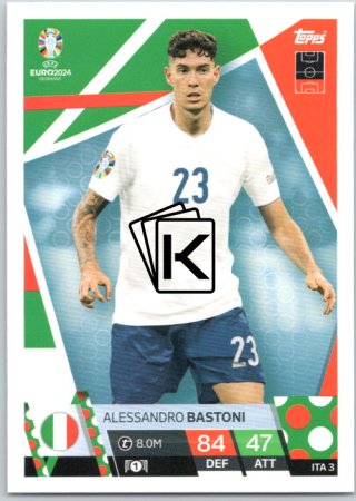 fotbalová karta Topps Match Attax EURO 2024 ITA3 Alessandro Bastoni (Italy)