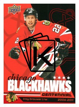 2025-26 Upper Deck Centennial Chicago Blackhawks 43 Troy Brouwer