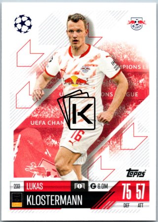 fotbalová kartička 2024-25 Topps Match Attax UEFA Club Competitions 233 Lukas Klostermann (RB Leipzig)