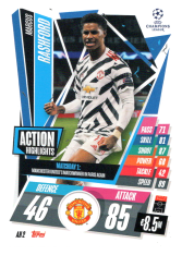fotbalová kartička 2020-21 Topps Match Attax Champions League Extra Action Highlights AH2 Marcus Rashford Manchester United