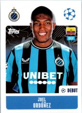 2024-25 Topps Champions League 152 Joel Ordóñez (Club Brugge KV)