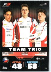2022 Topps Formule 1 Turbo Attax 126 Francesco Pizzi, László Tóth & Ayrton Simmons (Charouz Racing System)