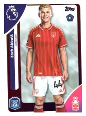 fotbalová kartička 2025-26 Topps  Premier League 241 Zach Abbott (Nottingham Forest)  -  Rookie