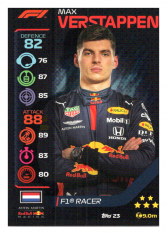 2020 Topps Formule 1Turbo Attax 23 Max Verstappen Aston Martin Red Bull Racing Team