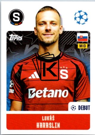 2024-25 Topps Champions League 428 Lukáš Haraslin (AC Sparta Praha)