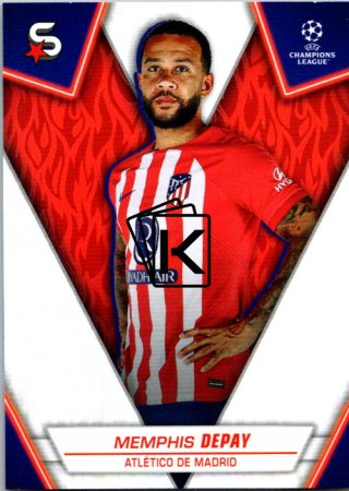 Fotbalová kartička 2023-24 Topps Superstars UEFA Club Competitions 21 Memphis Depay (Atlético de Madrid)