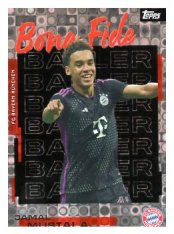 fotbalová kartička 2025-26 Topps Team set FC Bayern Munchen Bona Fide Baller BB-5 Jamal Musiala Halo