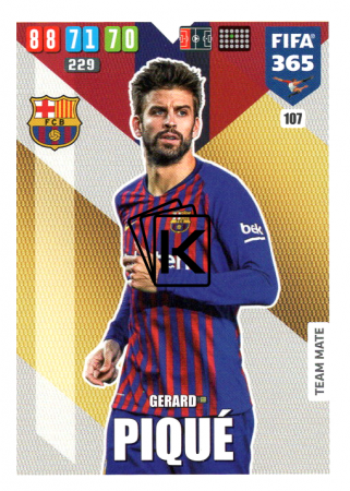 Fotbalová kartička Panini Adrenalyn XL FIFA 365 - 2020 Team Mate 107 Gerard Pique   FC Barcelona