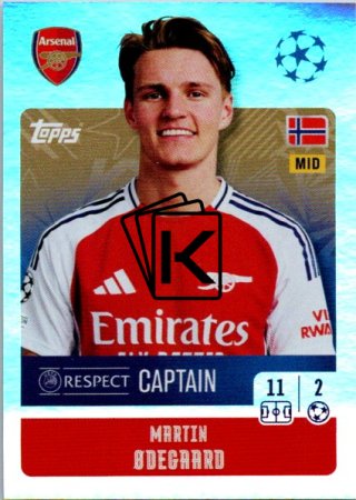 2024-25 Topps Champions League 41 Martin Ødegaard (Arsenal)