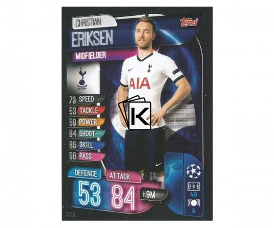 Fotbalová kartička 2019-2020 Topps Match Attax Champions League Tottenham  Christian Eriksen 9