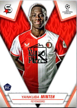 Fotbalová kartička 2023-24 Topps Superstars UEFA Club Competitions 76 Yankuba Minteh (Feyenoord) – RC