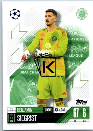 fotbalová kartička 2024-25 Topps Match Attax UEFA Club Competitions 371 Benjamin Siegrist (Celtic FC)