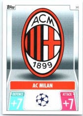 fotbalová kartička 2021-22 Topps Match Attax UEFA Champions 343 AC Milan Logo