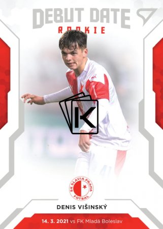 fotbalová kartička SportZoo 2020-21 Fortuna Liga Serie 2 Debut Date Rookie DR15 Denis Višinský SK Slavia Praha