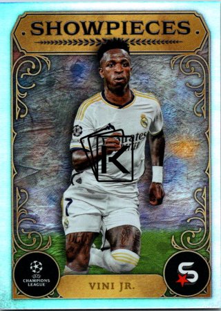 Fotbalová kartička 2023-24 Topps Superstars UEFA Club Competitions Showpieces 23 Vini Jr. (Real Madrid CF)