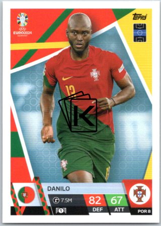 fotbalová karta Topps Match Attax EURO 2024 POR8 Danilo (Portugal)