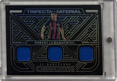 relic karta Panini Obsidian Robert Lewandowski FC Barcelona Trifecta Material Relic 06/50