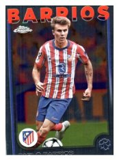 fotbalová kartička 2024-25 Topps Chrome 123 Pablo Barrios, Atlético de Madrid