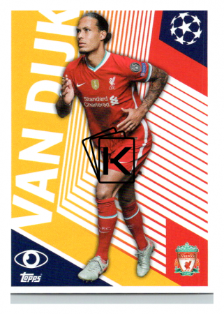 2020-21 Topps Champions League samolepka LIV2 Virgil Van Dijk Liverpool FC