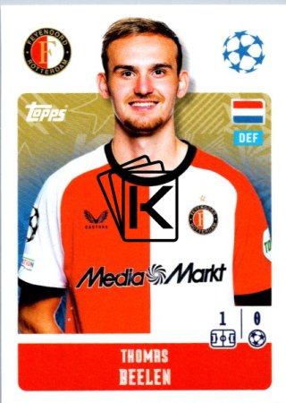 2024-25 Topps Champions League 212 Thomas Beelen(Feyenoord)