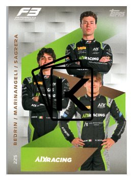 2025 Topps Turbo Attax F1 Aix Racing F3 Teams HP 225