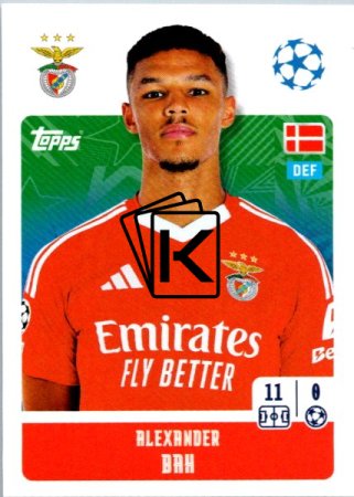 2024-25 Topps Champions League 347 Alexander Bah (SL Benfica)