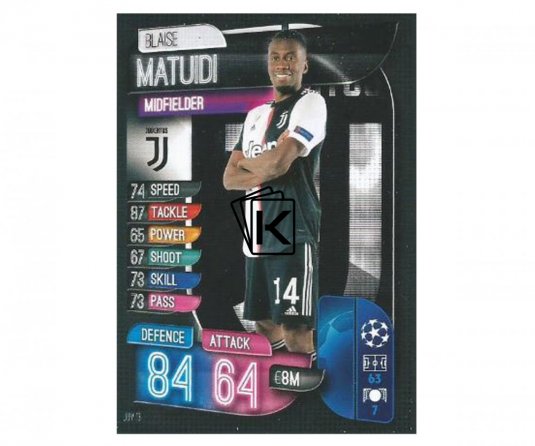 Fotbalová kartička 2019-2020  Topps Champions League Match Attax - Juventus - Blaise Matuidi 13