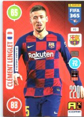fotbalová karta Panini Adrenalyn XL FIFA 365 2021 Team Mate 92 Clement Lenglet FC Barcelona
